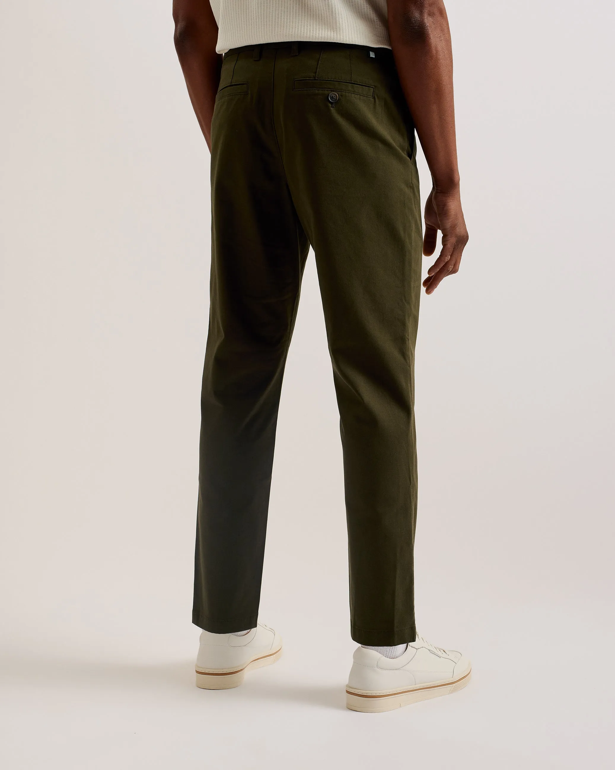 Haybrn Regular Fit Textured Chino Trouser Khaki