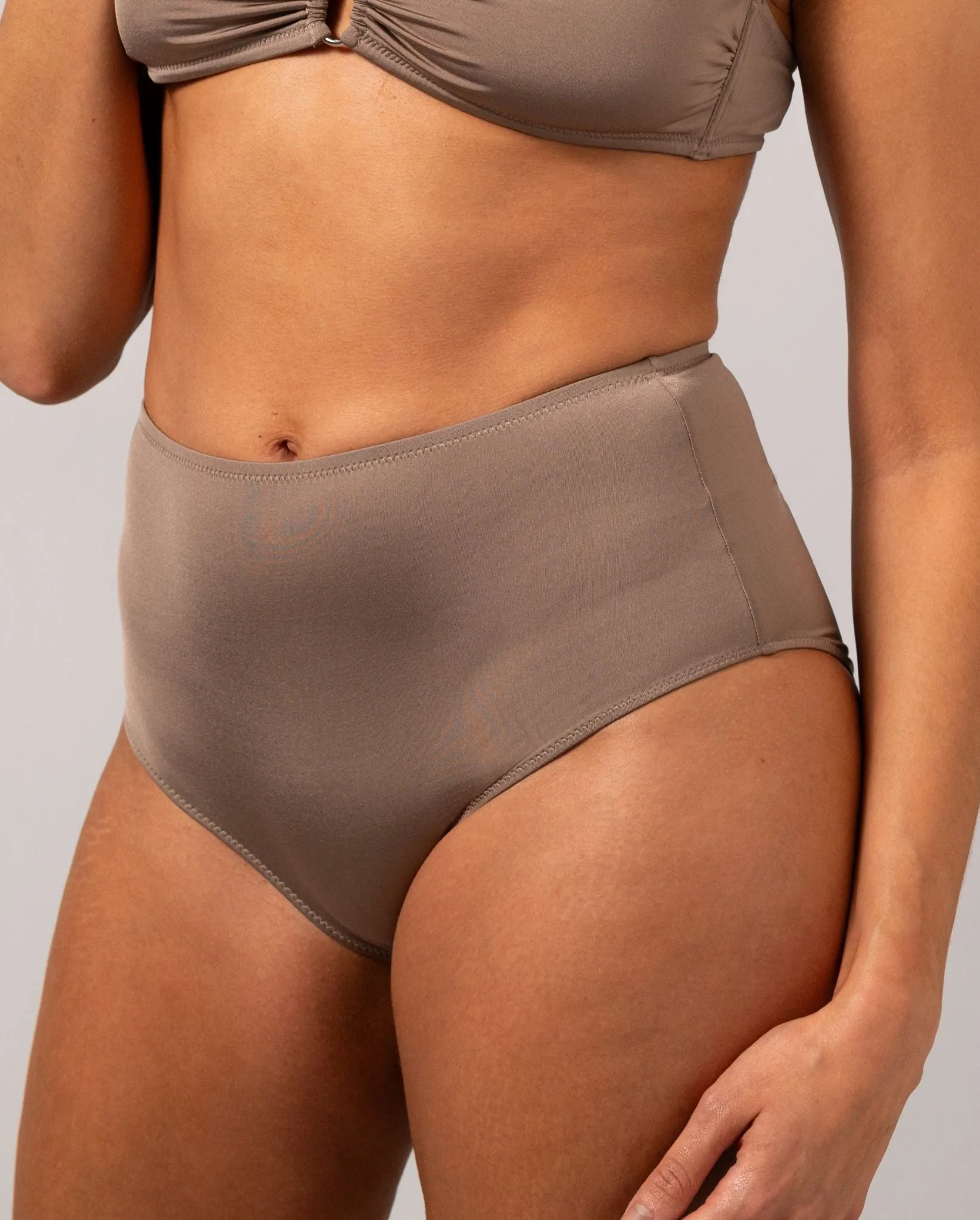 Highwaist Bikini Briefs Mauve