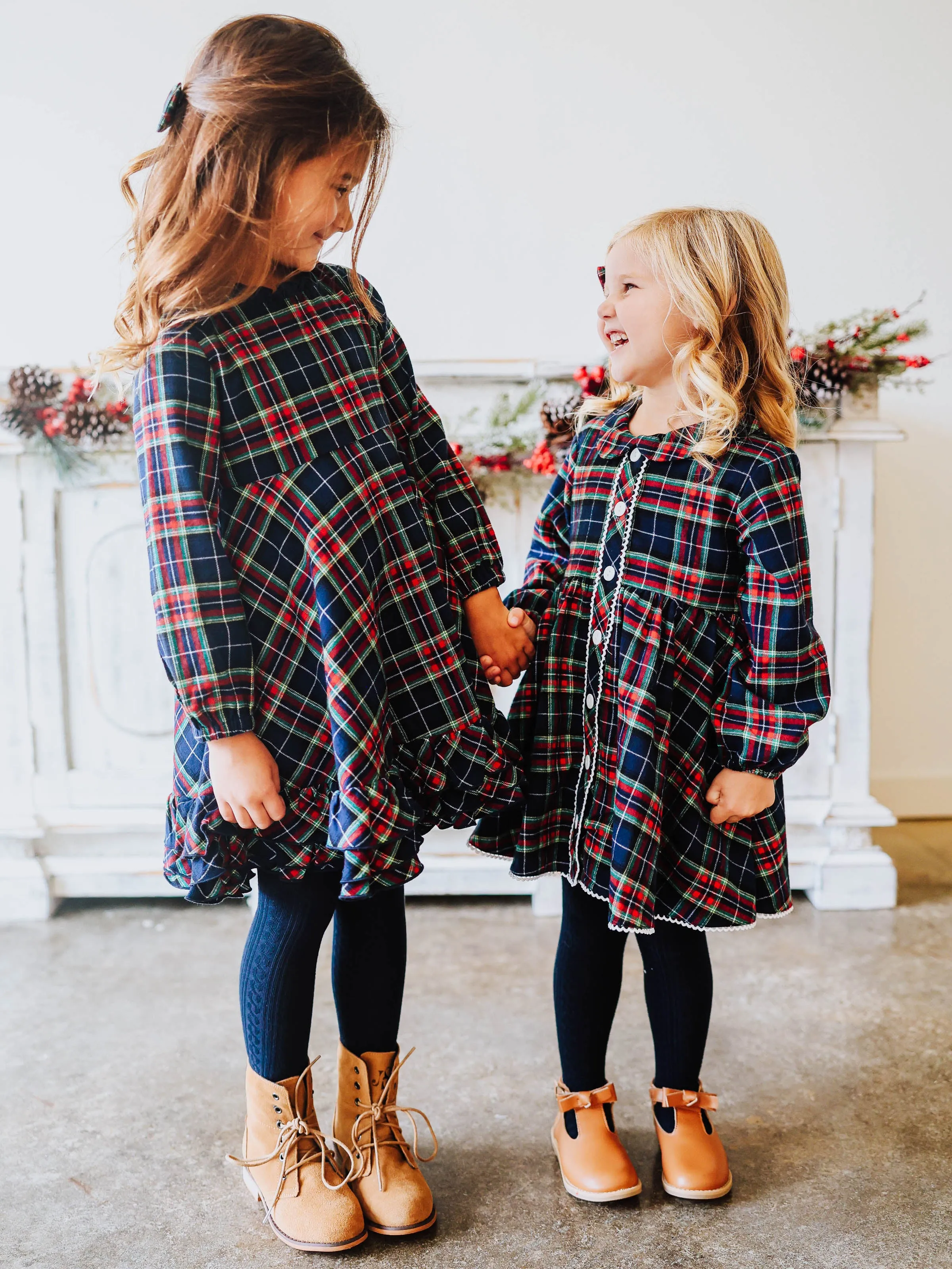 Holiday Dress - Navy Midnight Plaid