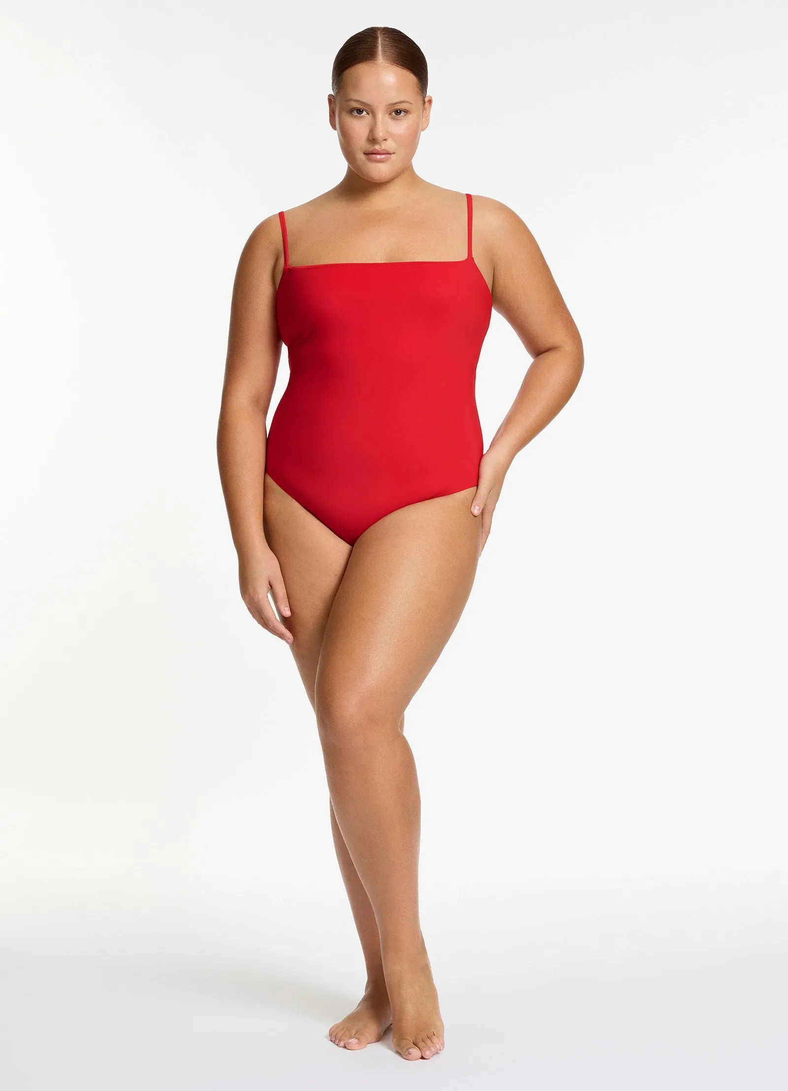 Jetset Minimal Tank One Piece - Rosso