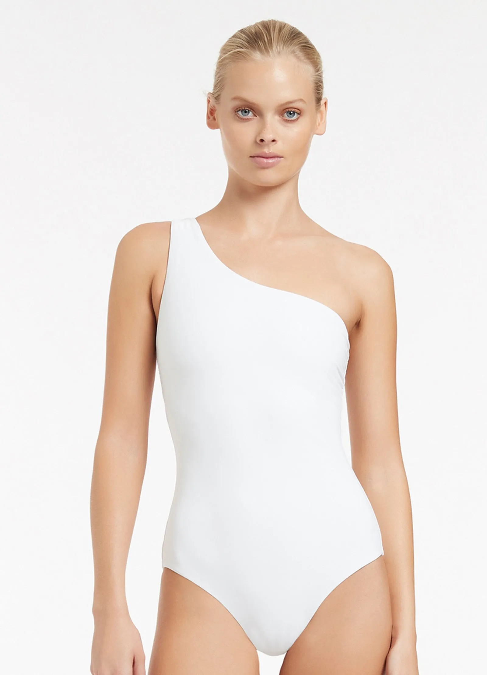 Jetset One Shoulder One Piece - White