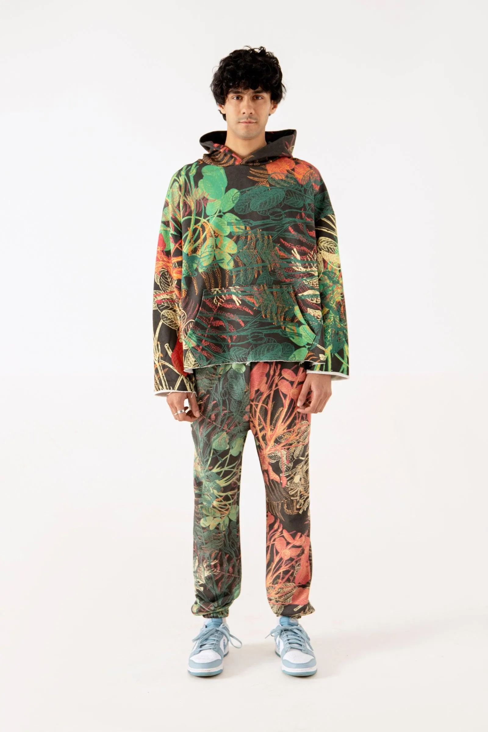 JUNGLE PRINTED FLEECE SWEATPANTS