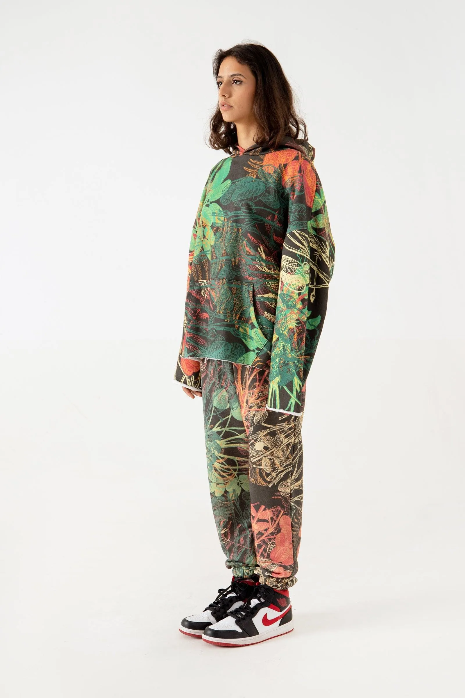 JUNGLE PRINTED FLEECE SWEATPANTS