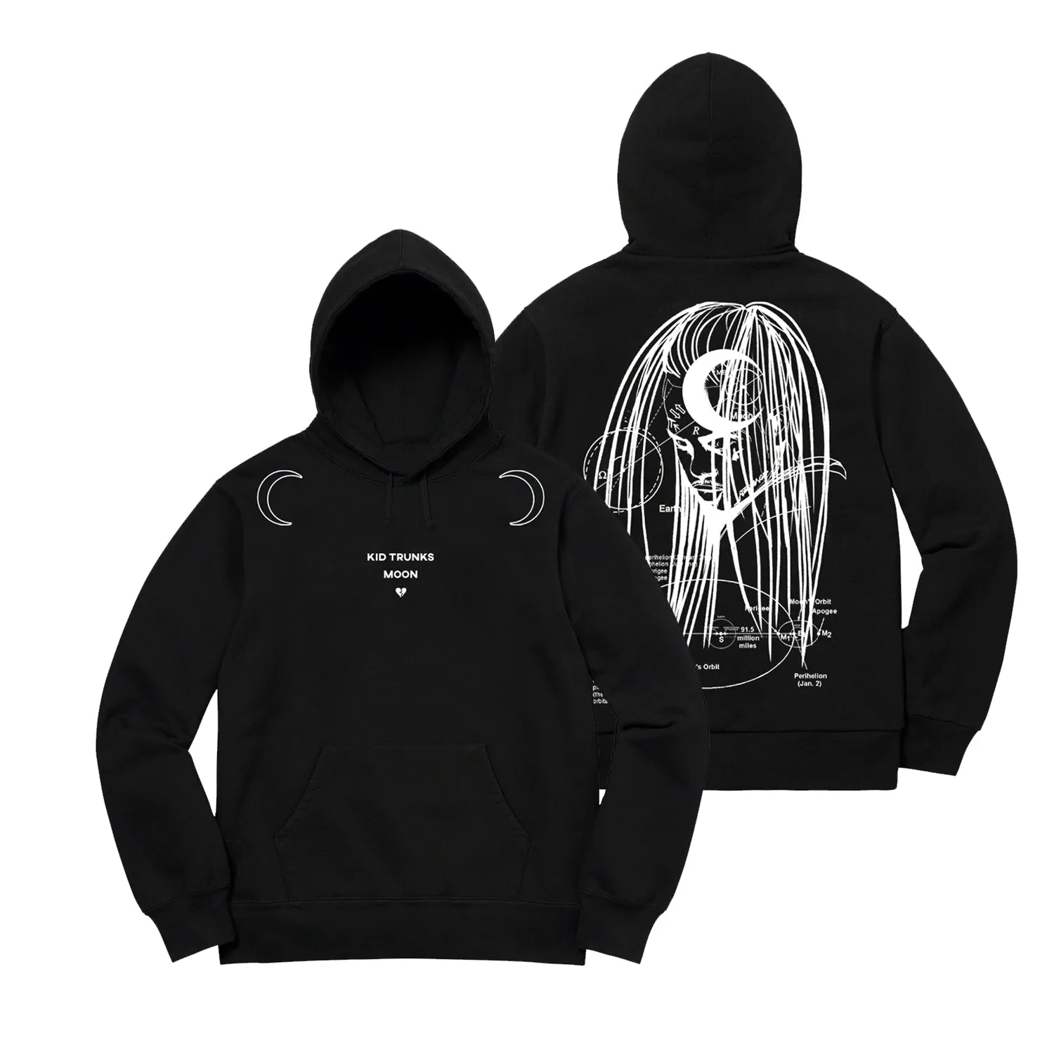 Kid Trunks- Moon - Black Hoodie   Download