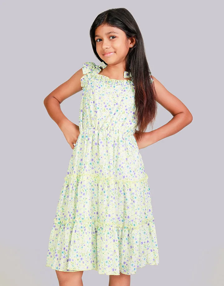 Kids Printed Strappy Dress