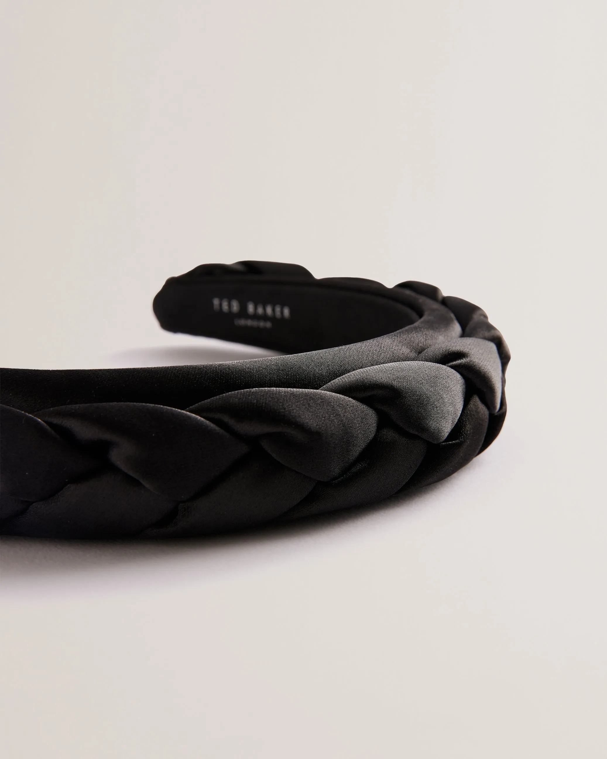 Krissyy Satin Wrapped Headband Black