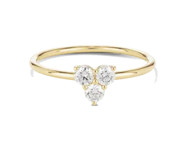 Lab-Grown Diamond ³⁄₁₀ct. tw. Mini Trio Round Brilliant Ring | White