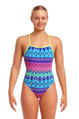 LADIES KRIS KRINGLE TIE ME TIGHT ONE PIECE