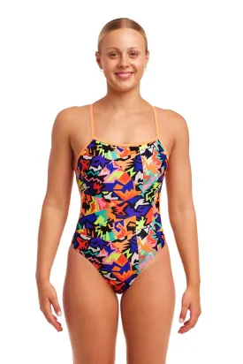 LADIES SAW TOOTH TWISTED ONE PIECE