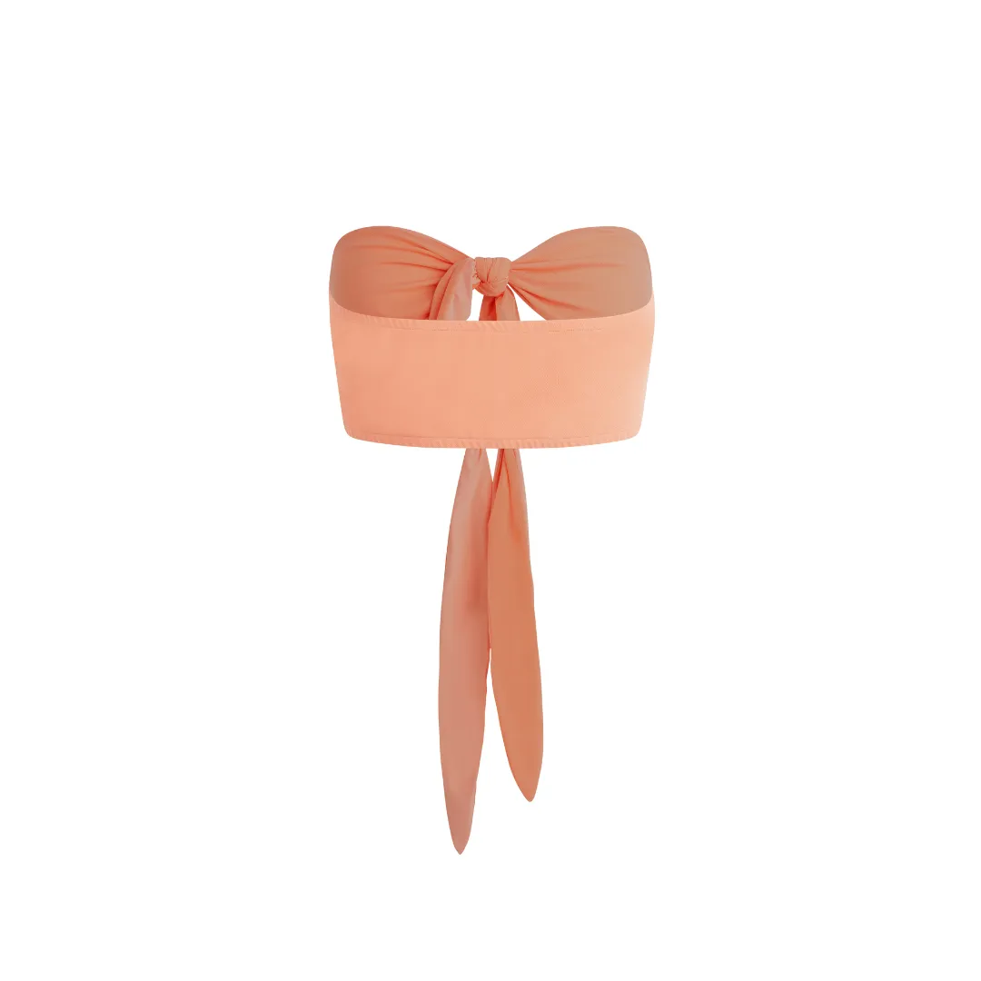 Laguna Front Tie Bandeau (Peach)