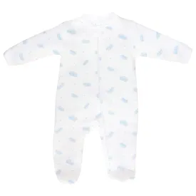 Little Prince Printed Zipper Footie |  Baby Boy