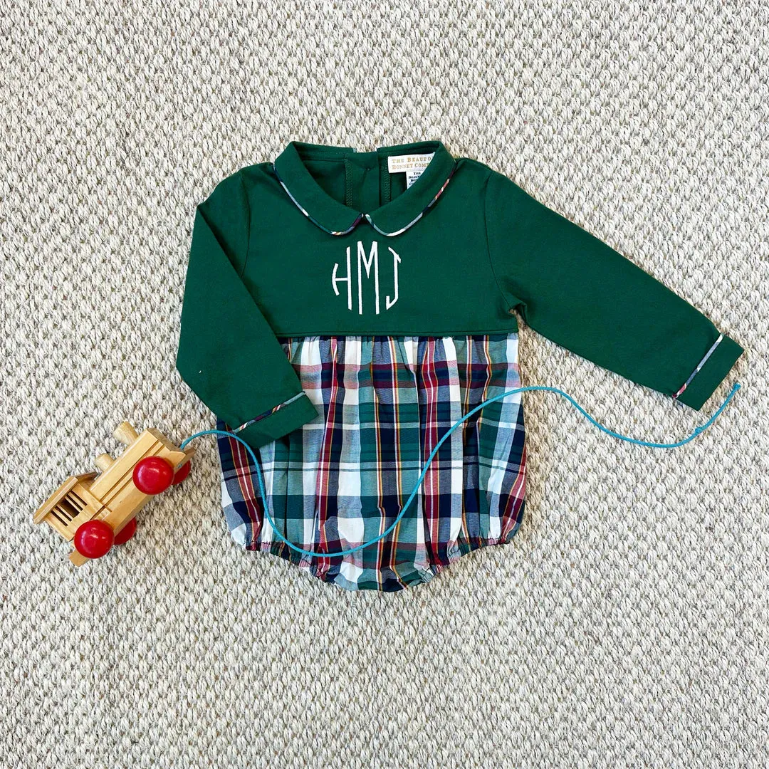 Long Sleeve Bradford Bubble Grier Green with Field Park Plaid