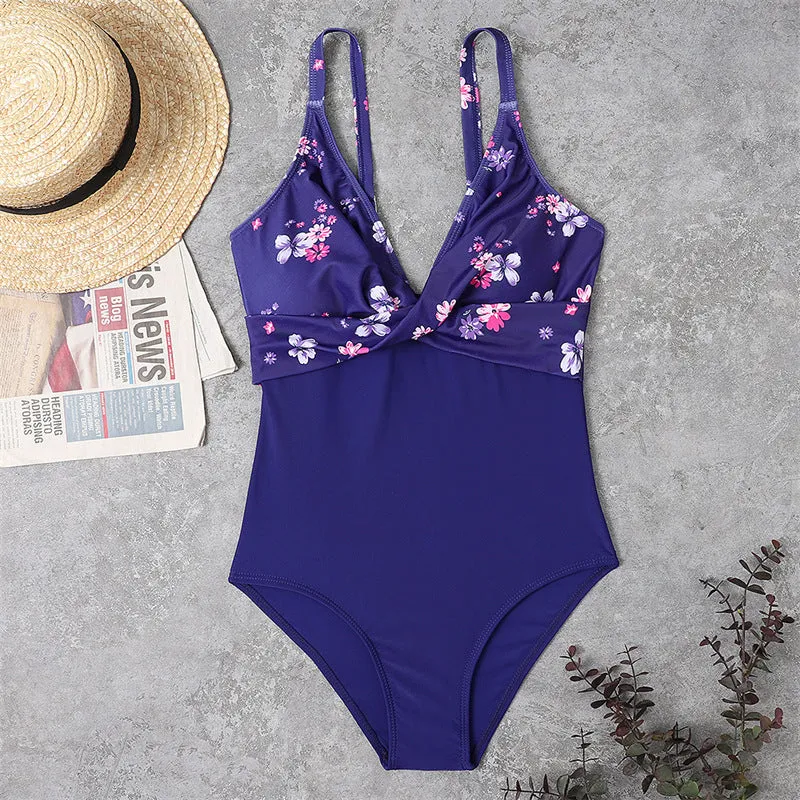 Matching Color One piece Swimsuit