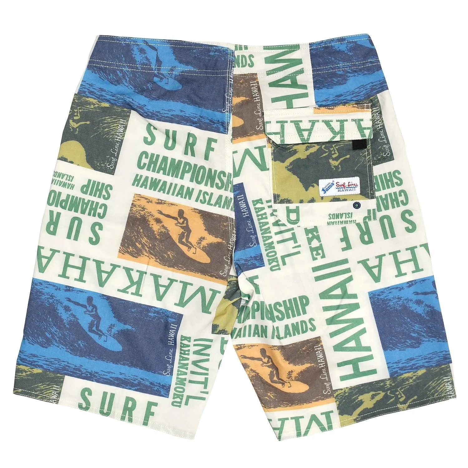 Men's Classic Boardshorts - Surf Contest White