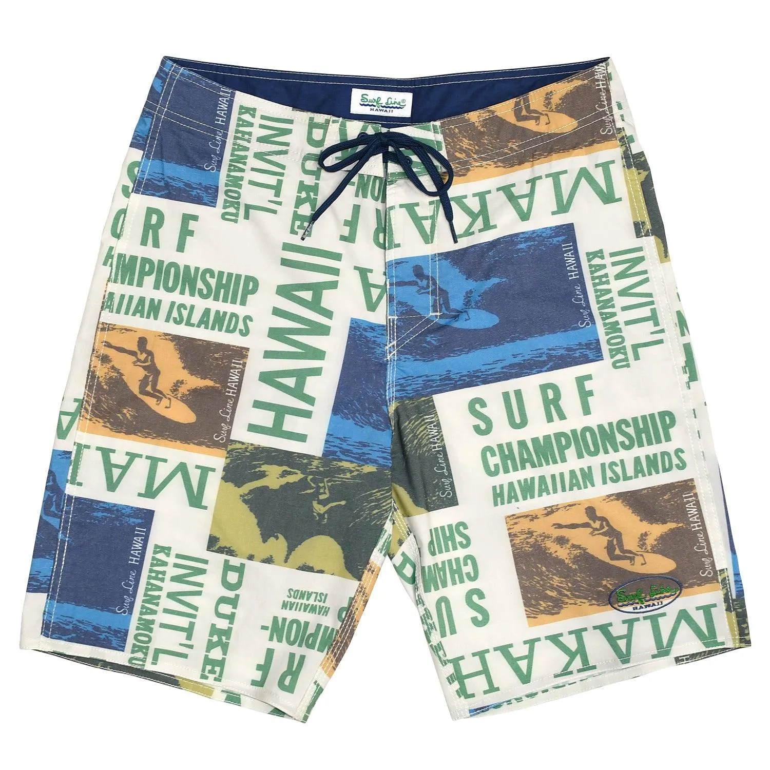 Men's Classic Boardshorts - Surf Contest White