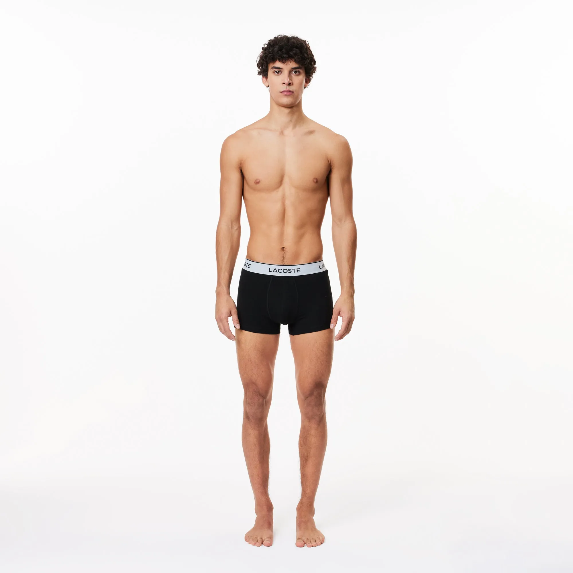 Men's Lacoste Contrast Waistband Trunk Three-Pack