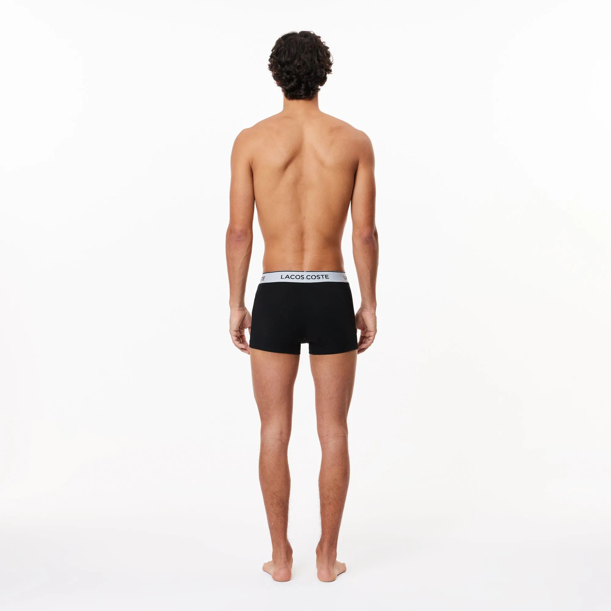 Men's Lacoste Contrast Waistband Trunk Three-Pack