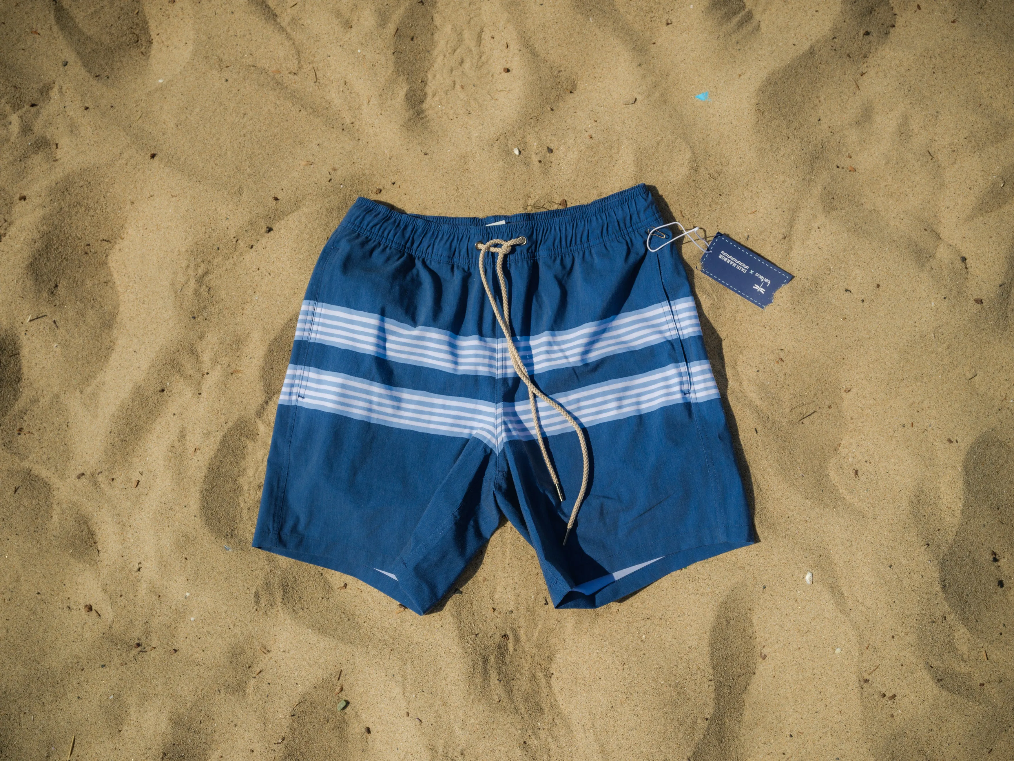 men's swimwear / blue   white stripe