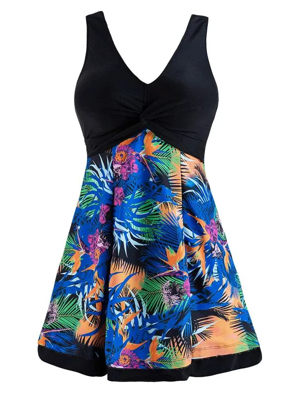 Modest Swimwear for Women and Slimming Peacock Skirted Swimdress