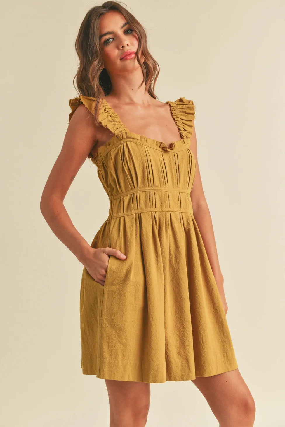 Mona Ruffled Sleeve Dress