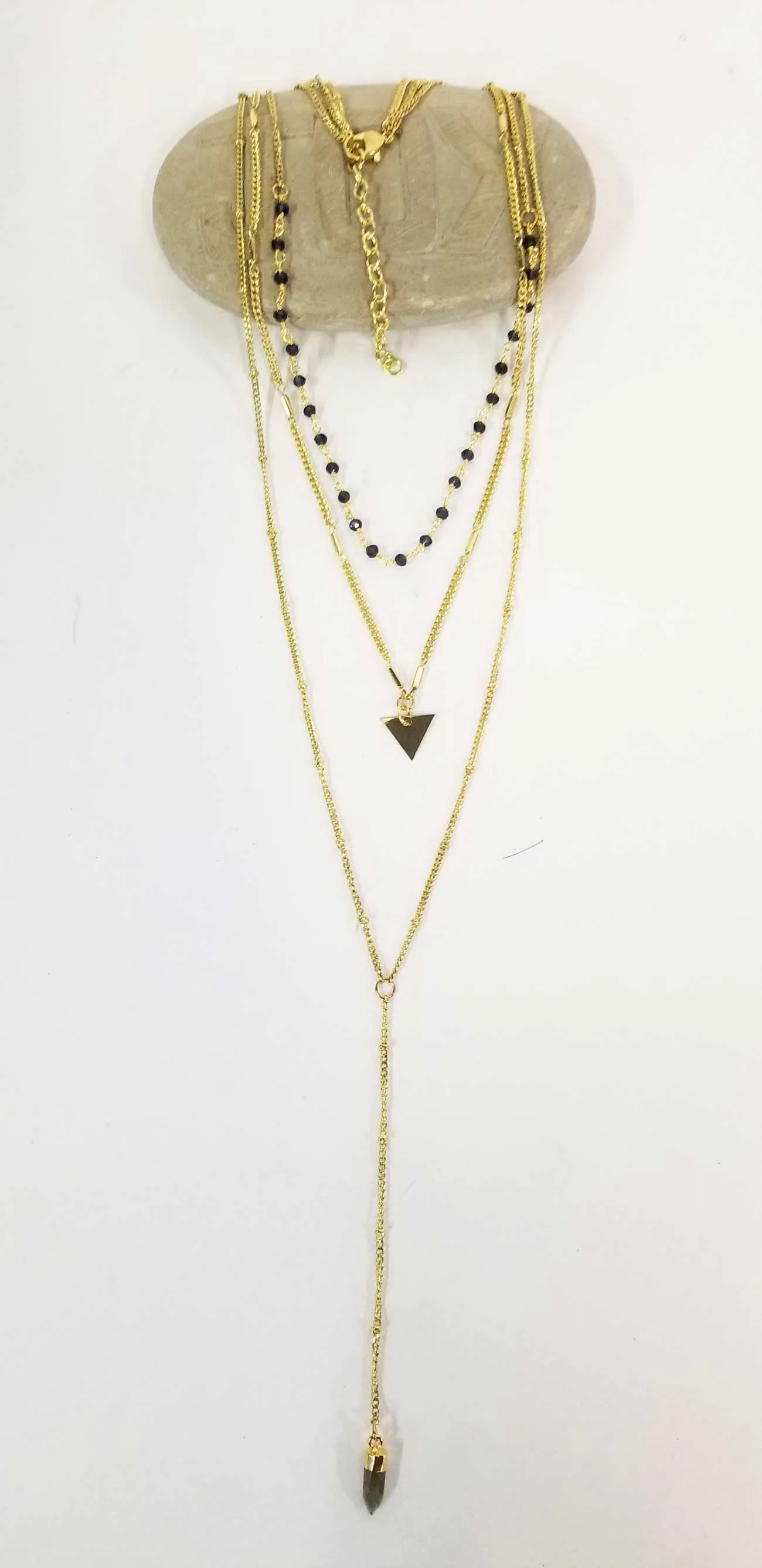 Necklace Three Leyers Triangle