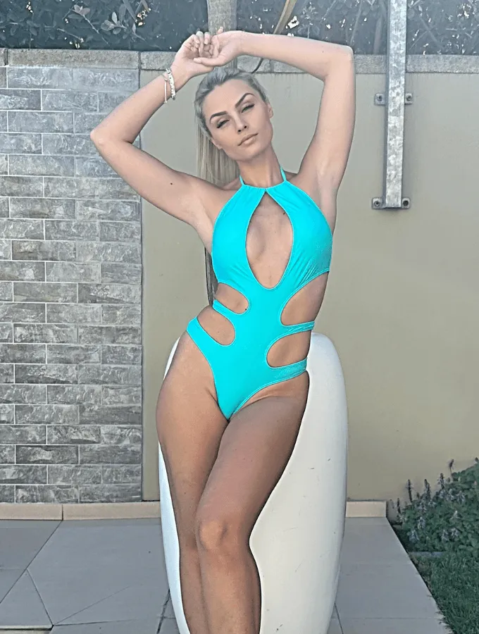 NEON AQUA HOLLOW ONE PIECE