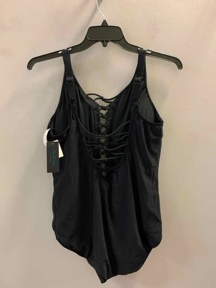 NWT AQUA GREEN PLUS SIZES Size 22 Black ONE PIECE Swimsuit