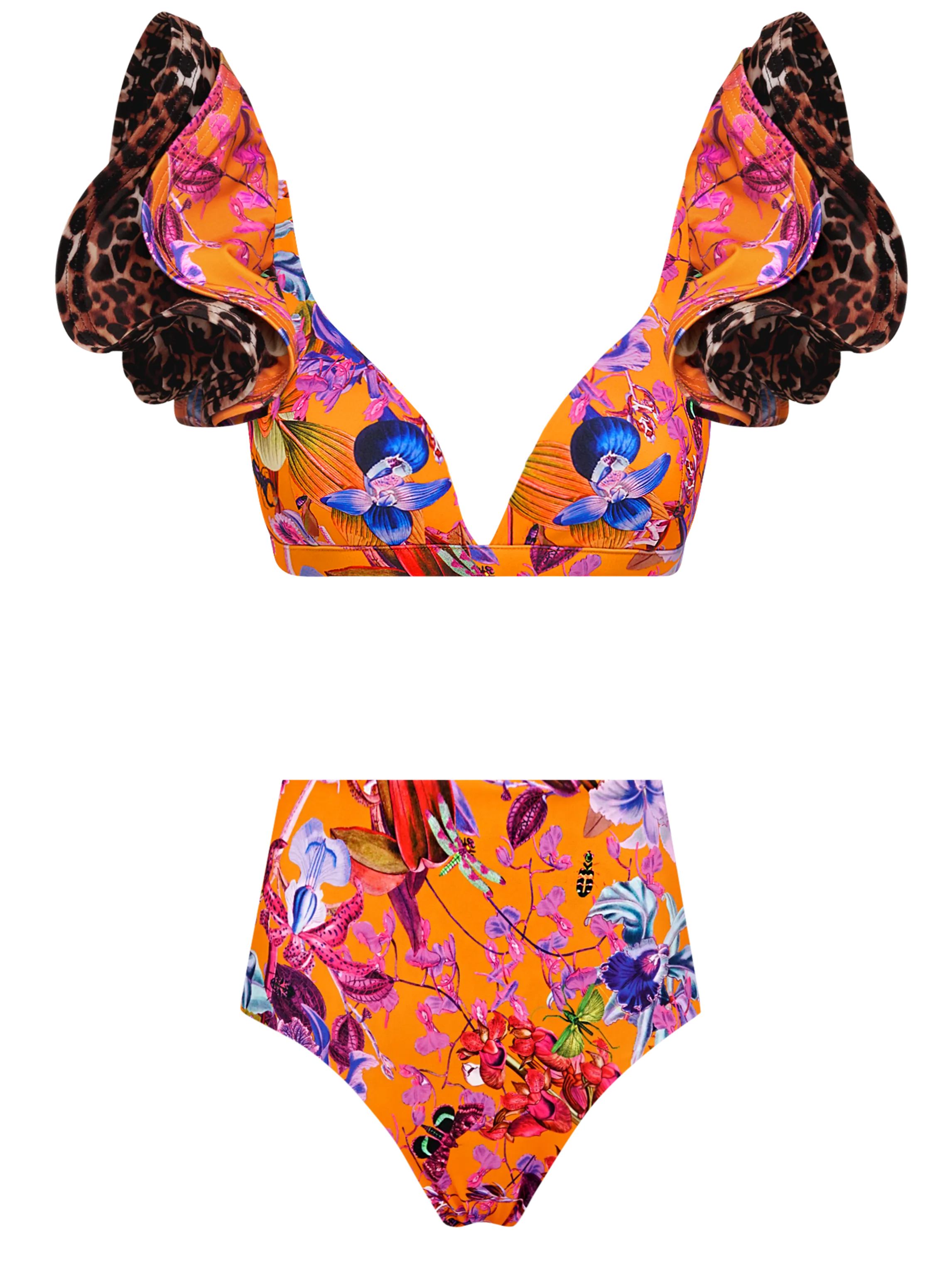 Orchid Rush 5-in-1 Ruffled Bikini Set