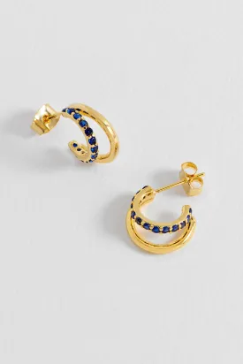 Pave Curl Hoops