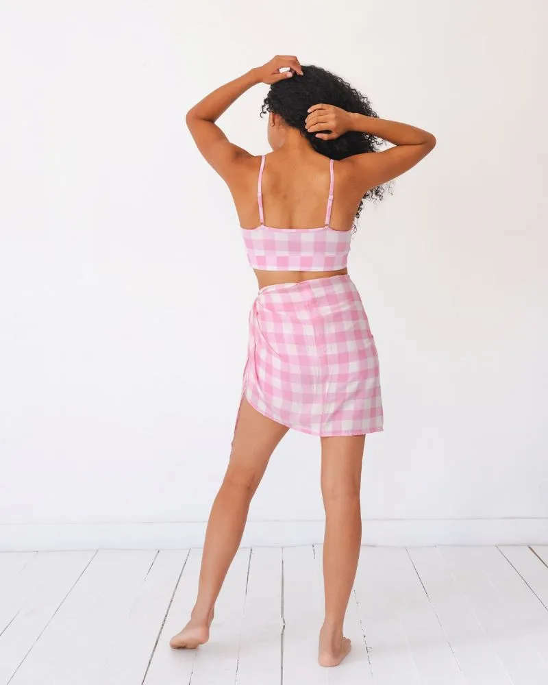 Pink Gingham Sarong