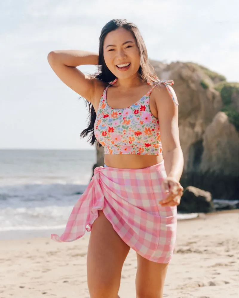 Pink Gingham Sarong