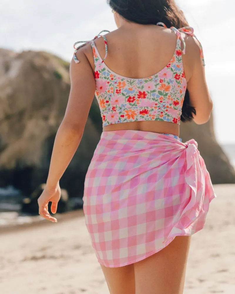 Pink Gingham Sarong