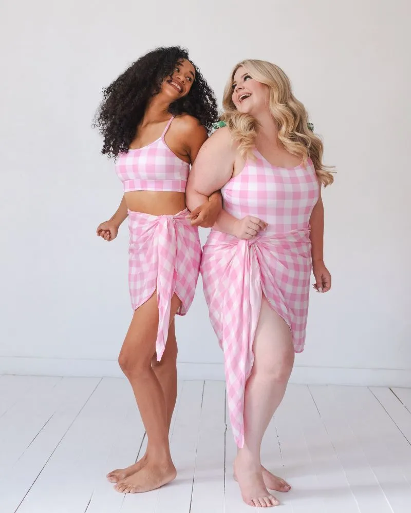 Pink Gingham Sarong