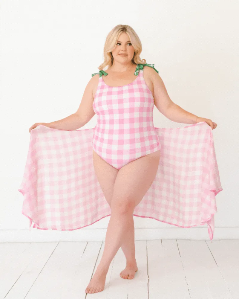 Pink Gingham Sarong