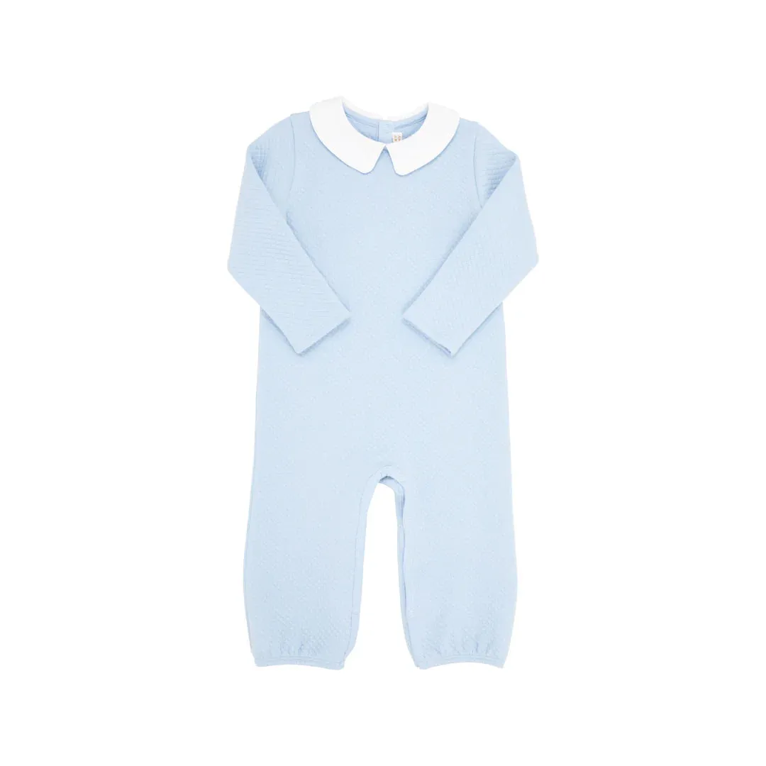 Potter's Playsuit (Quilted) Beale Street Blue with Worth Avenue White