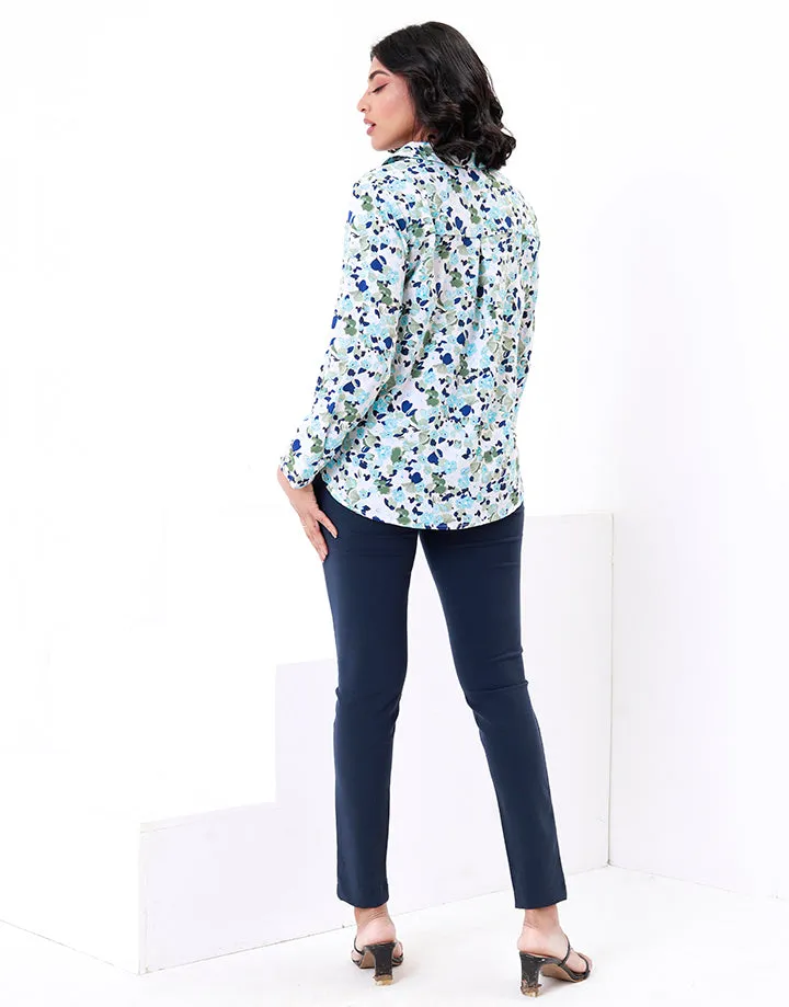 Printed Long Sleeves Blouse