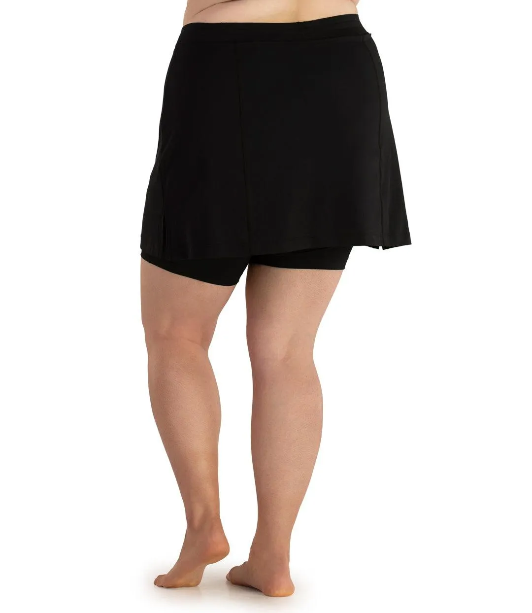 QuikEnergy Swim Skirt with Short Black