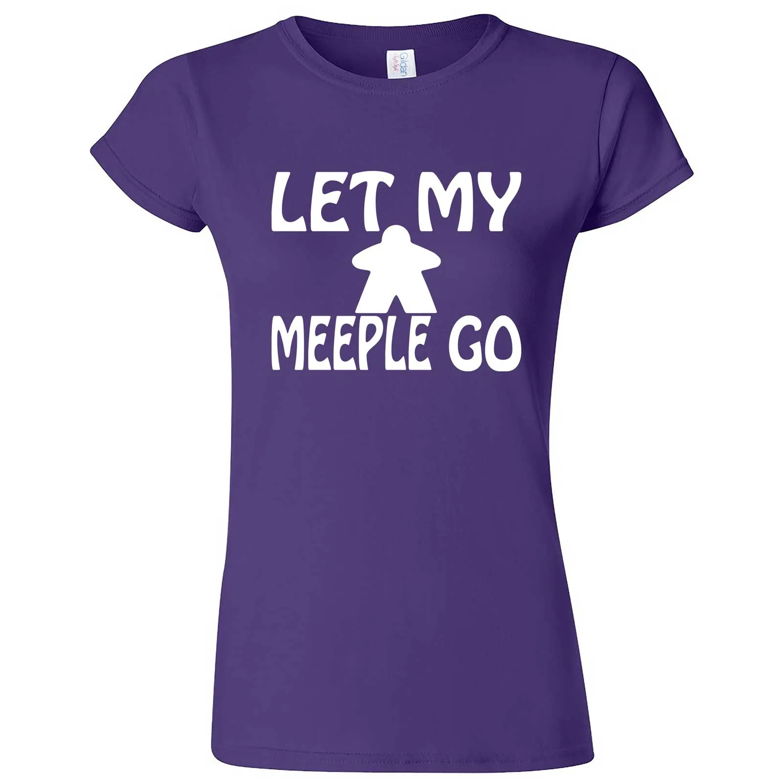 "Let My Meeple Go" women's t-shirt