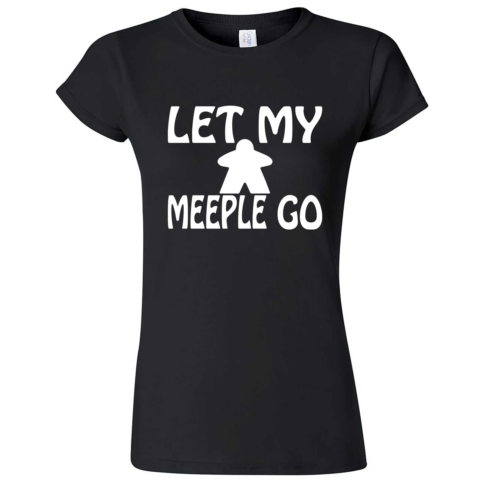 "Let My Meeple Go" women's t-shirt