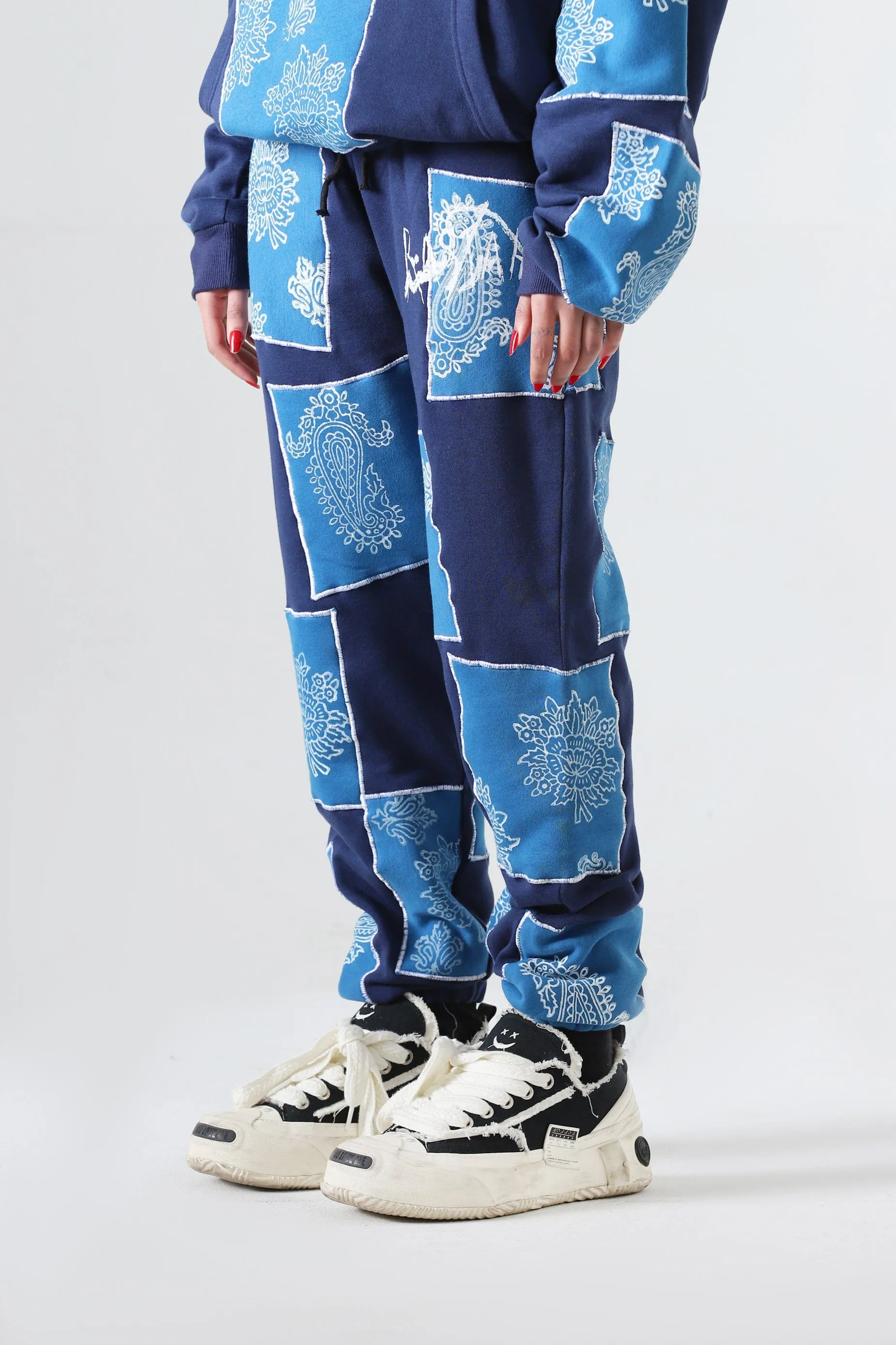 "UNFINISHED SKY" BLOCKPRINT SWEATPANTS