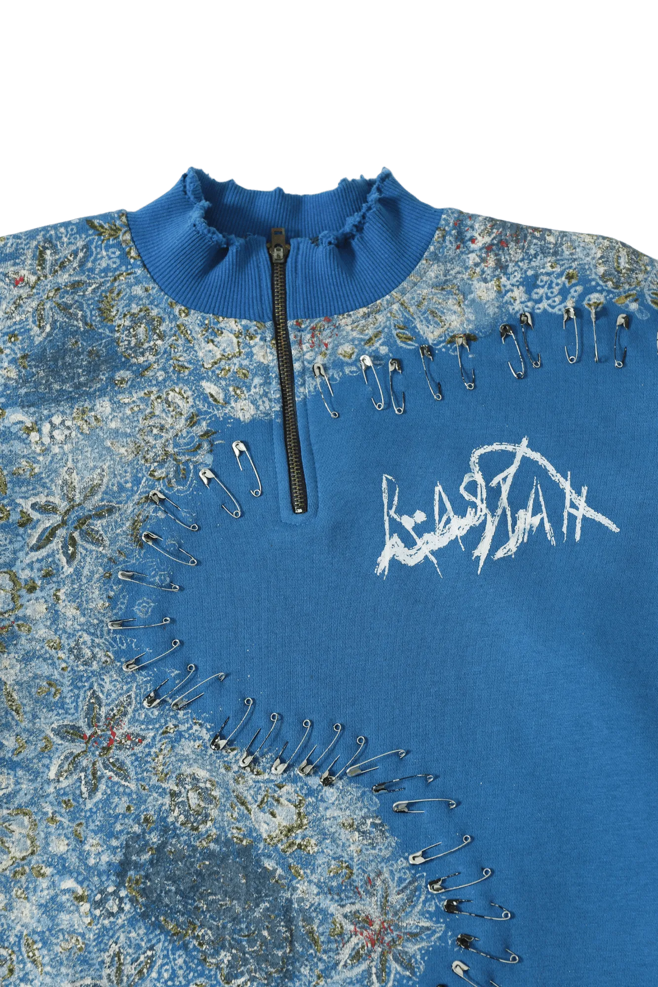 "WAVES OF STEEL" BLOCKPRINT SWEATSHIRT