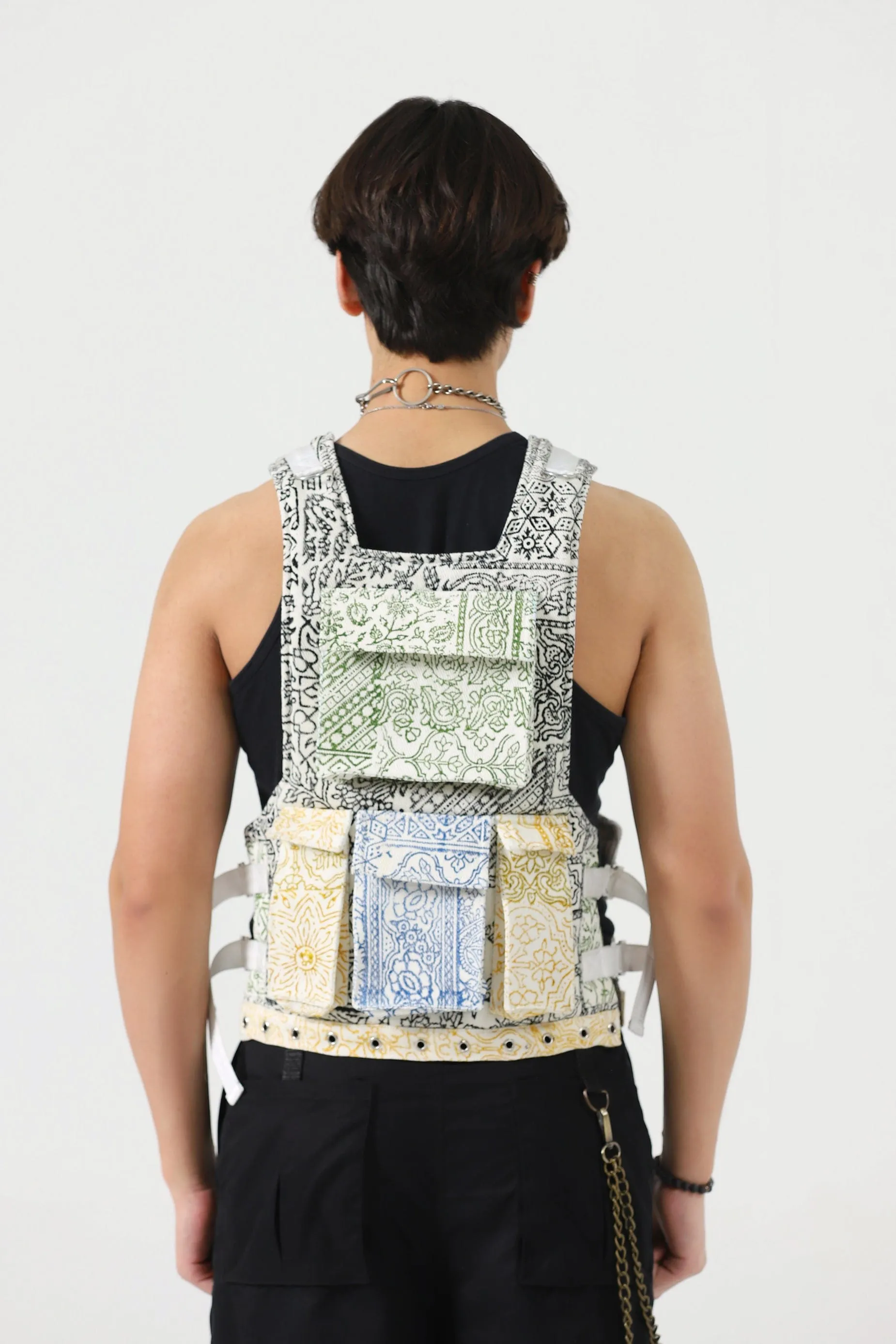 RASTAH TACTICAL BLOCK PRINT VEST