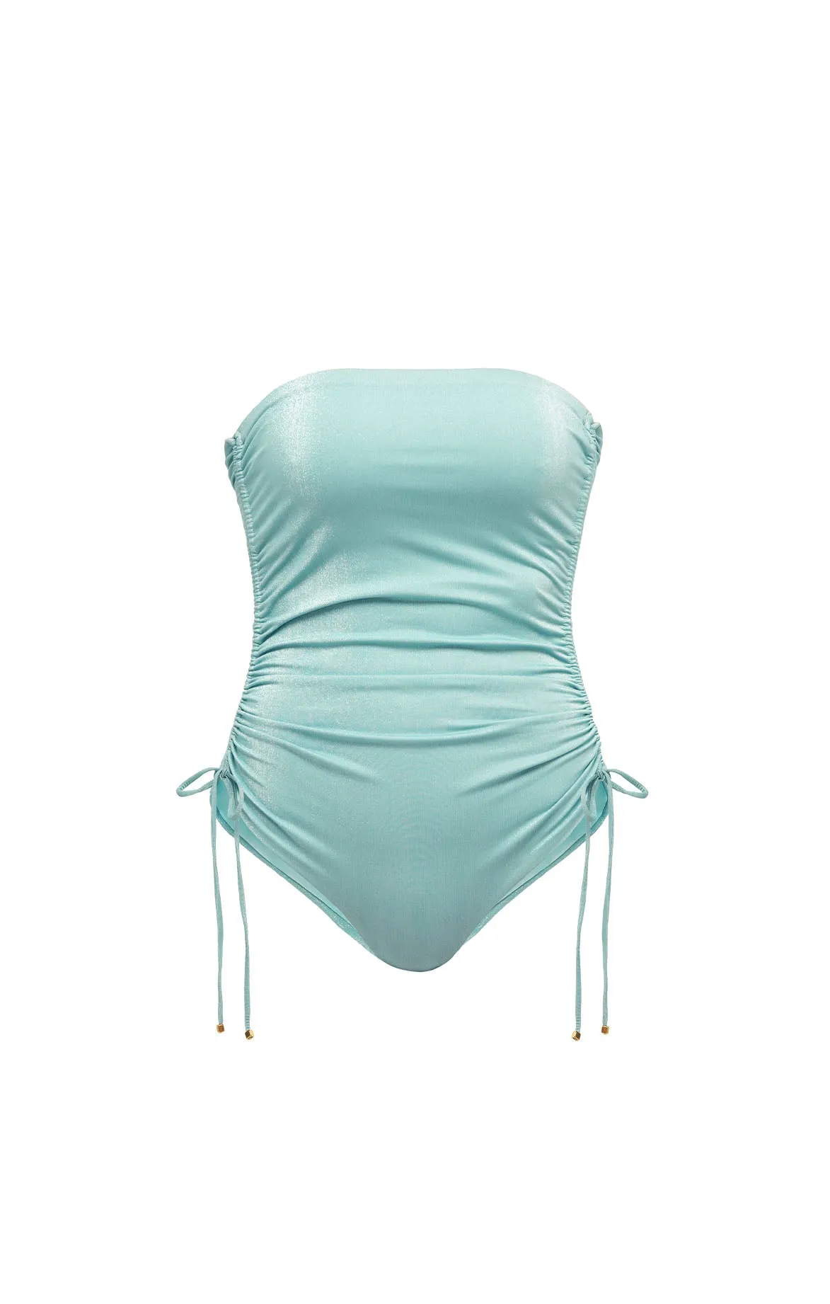 Ruched Bandeau One Piece Swimsuit