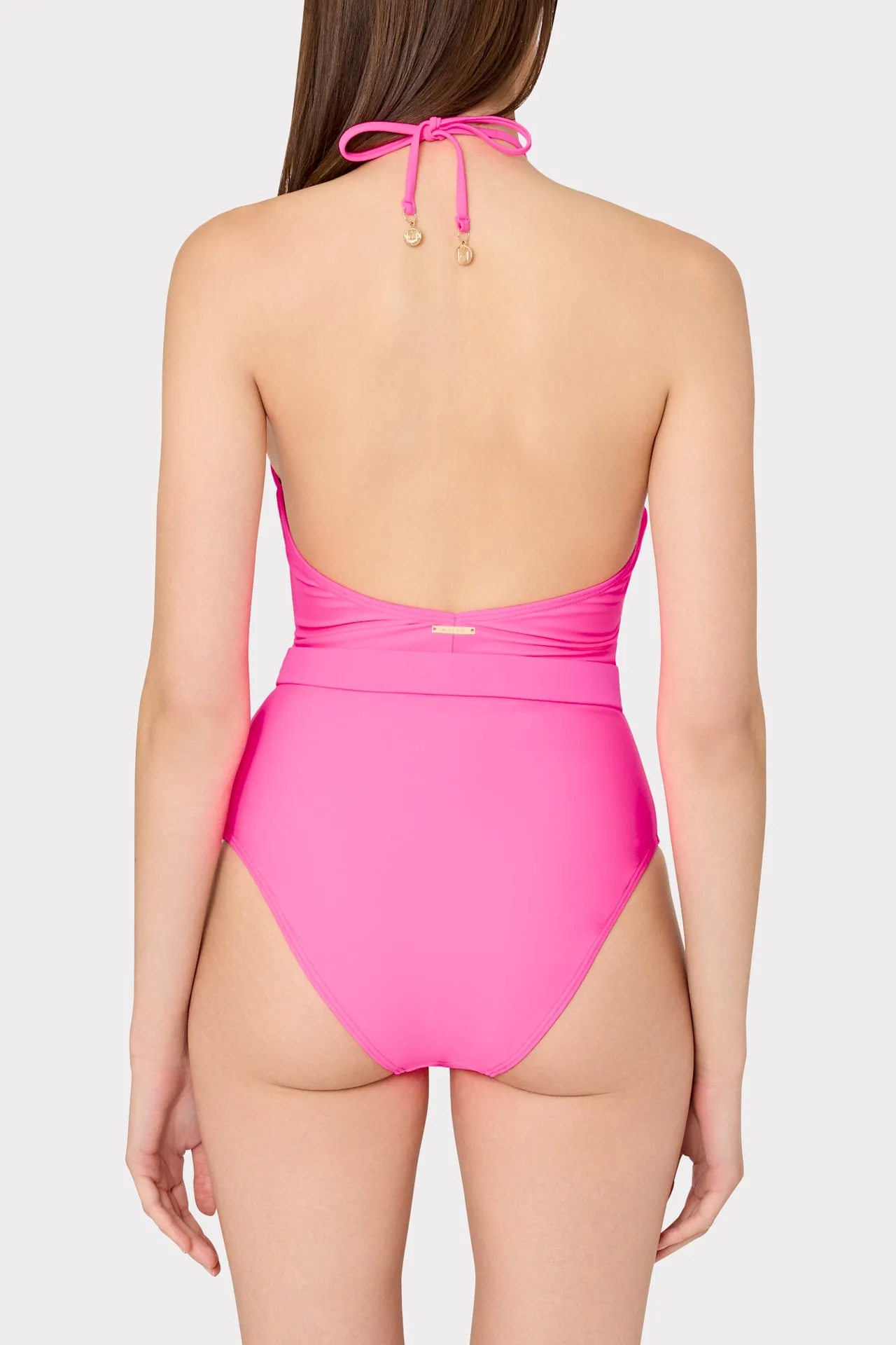 Ruched Halter One Piece