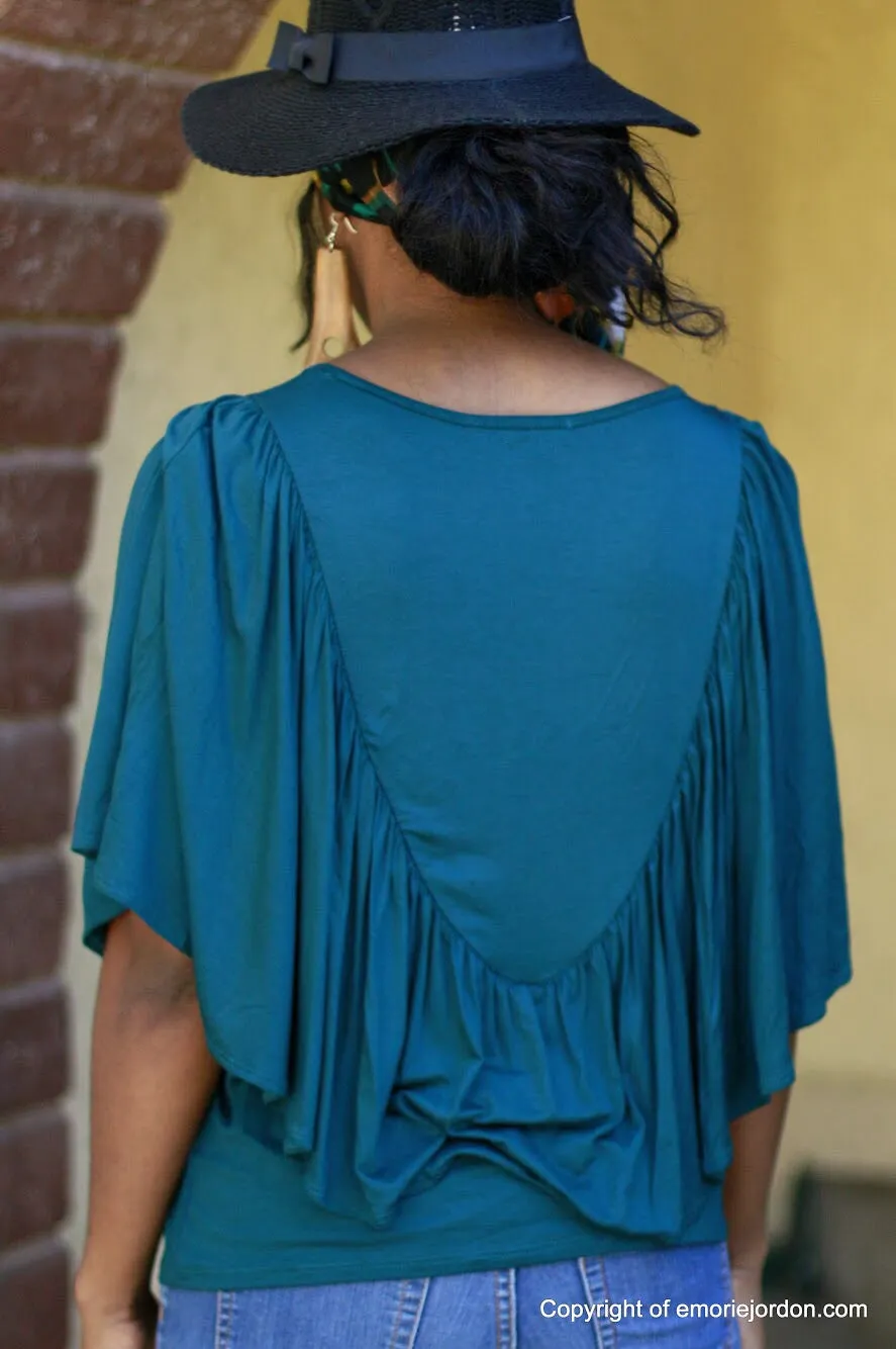 Ruffled Shield Top