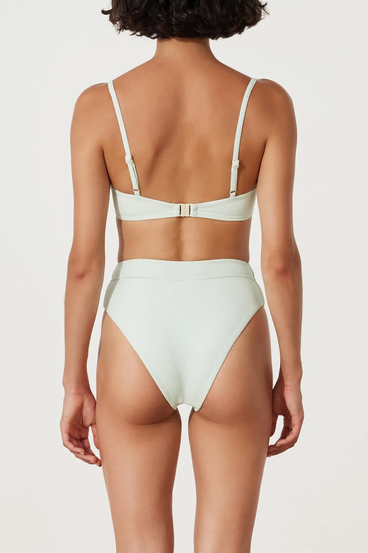 Seaglass Textured High Waistband Brief