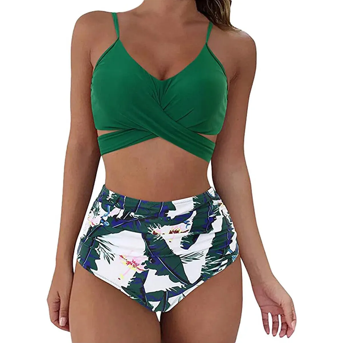 Summer Sexy High Waist Women Swimwear 2 Piece Swimsuit