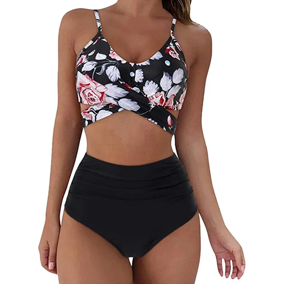 Summer Sexy High Waist Women Swimwear 2 Piece Swimsuit