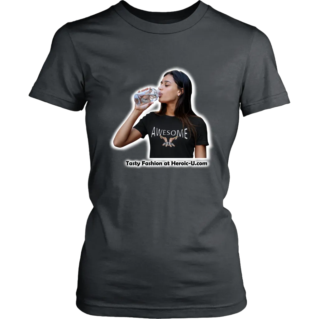 Tasty Fashion and Awesome Girl On One Shirt (2 designs on 1 shirt) version 2