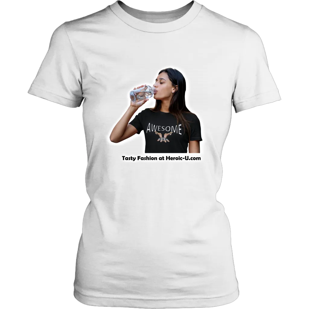 Tasty Fashion and Awesome Girl On One Shirt (2 designs on 1 shirt) version 2